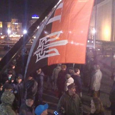 Сторонники «блокады Донбасса» устроили митинг на Майдане (Фото)