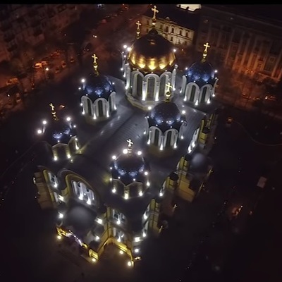 «Волшебное зрелище»: в пасхальную ночь Киев показали с высоты птичьего полета (видео)