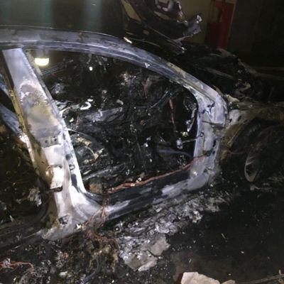 В центре Киева сожгли машину невестки экс-главы НБУ Гонтаревой